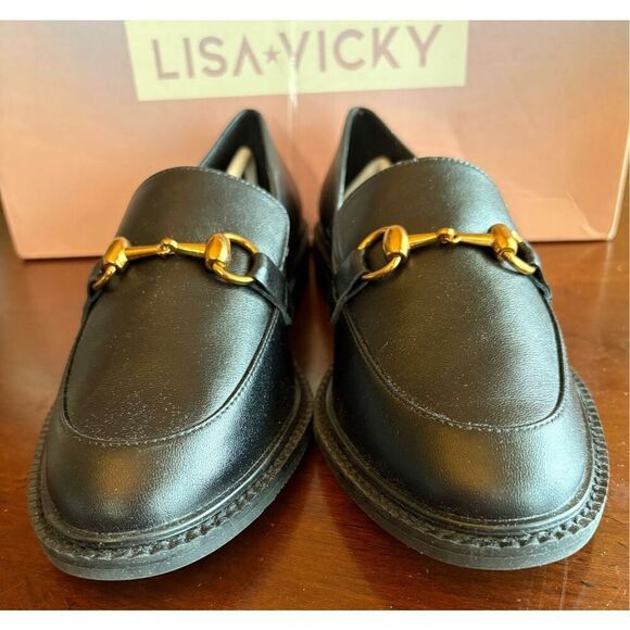LISA * VICKY (NORDSTROM) - 🎉HP🎉 NIB - L Sz 6 "Zany-V" Sheep Napa Leather Loafers - Picture 14 of 14